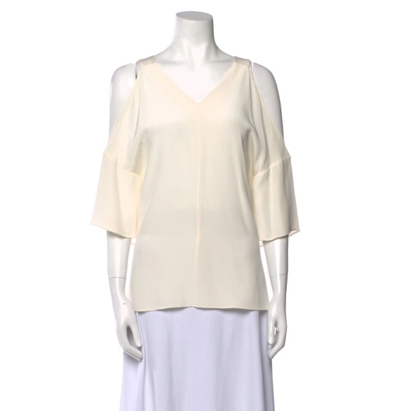 TIBI Silk V-Neck Blouse - Picture 1 of 3